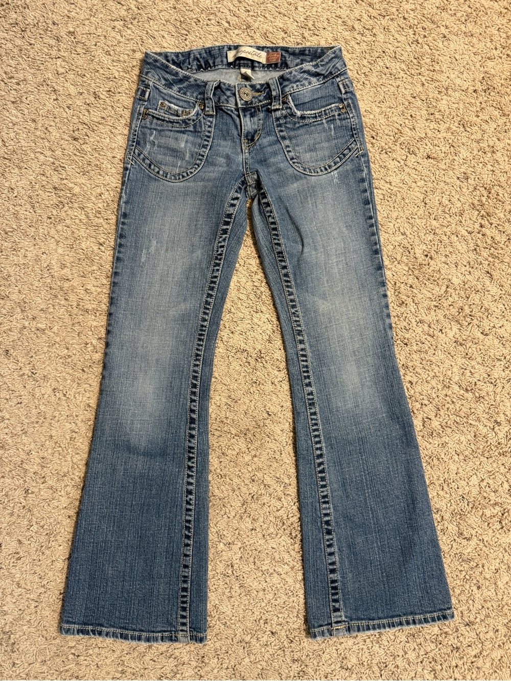 Y2K Aeropostale Juniors Hailey Skinny Flare Jeans Short 0